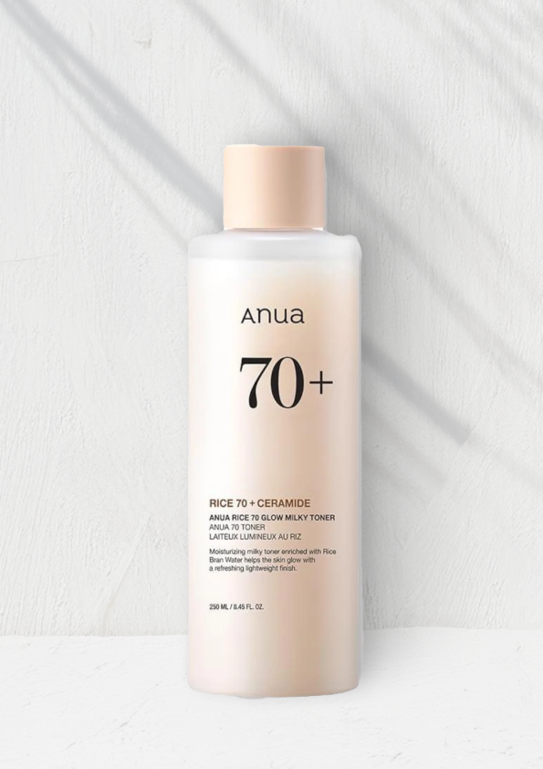 ANUA RICE 70+ GLOW MILKY TONER 250ml