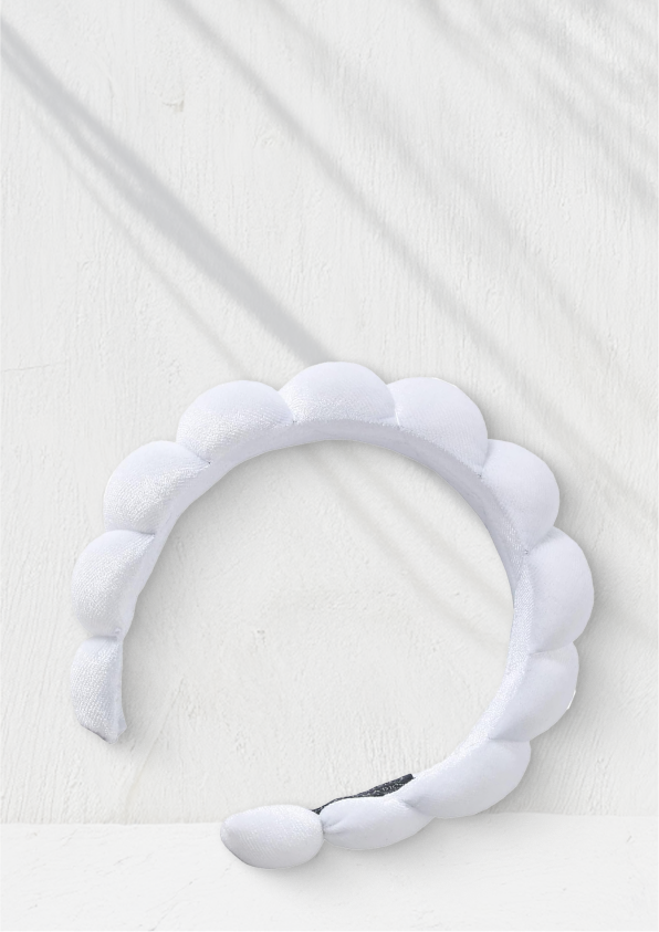 1 Pack Spa Headband Skincare Headbands White